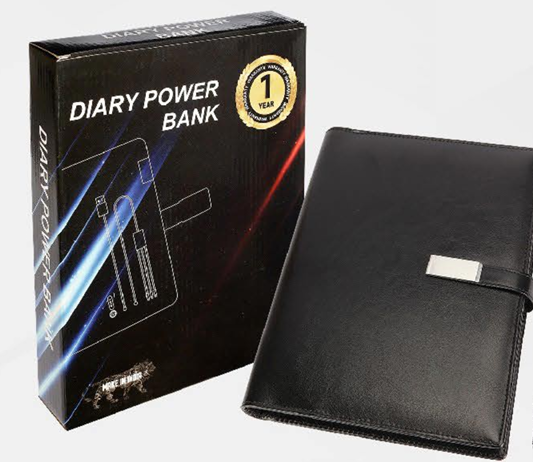 DPB-07- POWER BANK DIARY BLACK