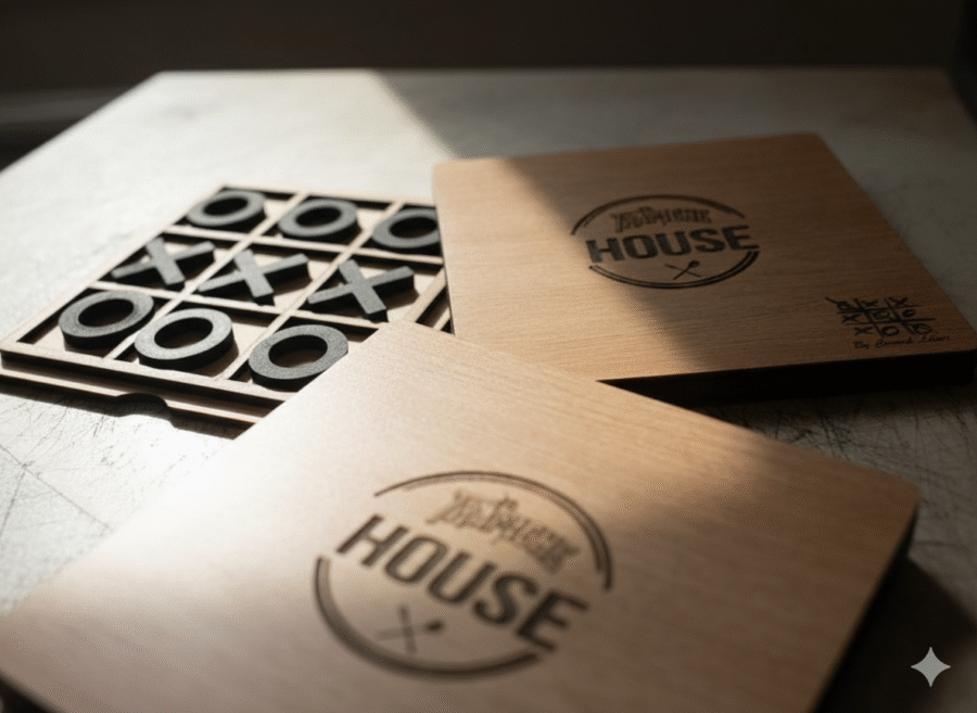 Wooden Tic-Tac-Toe Game