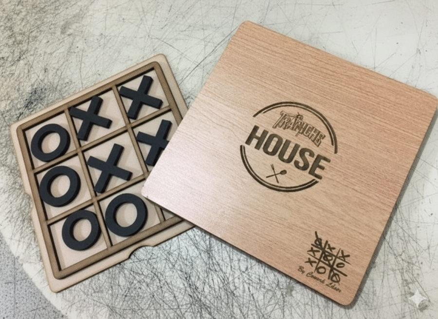 Wooden Tic-Tac-Toe Game - Image 4