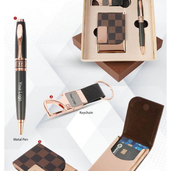 TL-1281-3 IN 1 GIFT SET-Brown