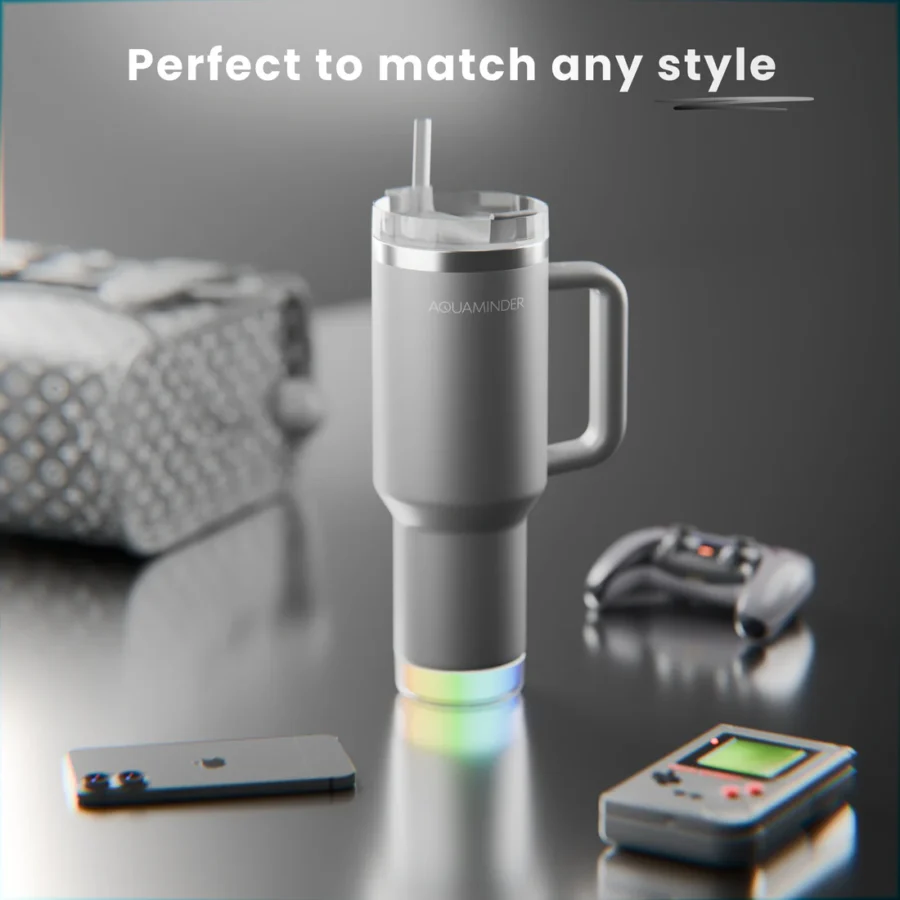 Stainless Steel Tumbler with Handle, Straw & Lid 1.2 Litre Nile+ SS304 Material with App Connectivity - Image 7